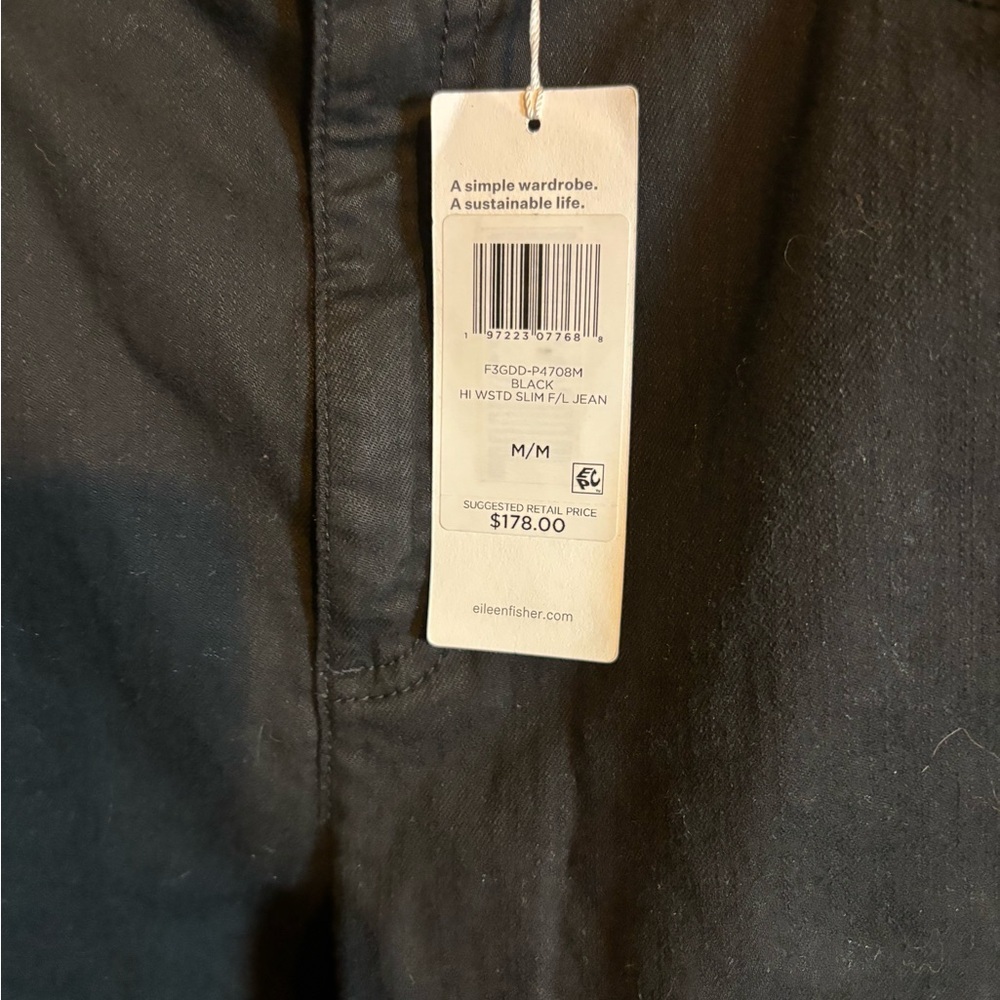 Eileen Fisher Black Slim Jeans - Picture 6 of 8